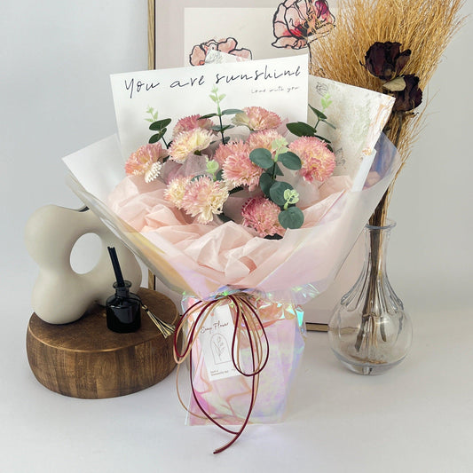 Enchanting Heart - Soap Flower Bouquet-Soap Flower-12 stalks-Pink-De Fairy Tales
